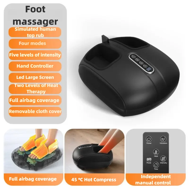 Automatic Foot Massage Machine with Fully Wrapped Rollers Sole Kneading Airbag Pressing Relaxation Foot Massager
